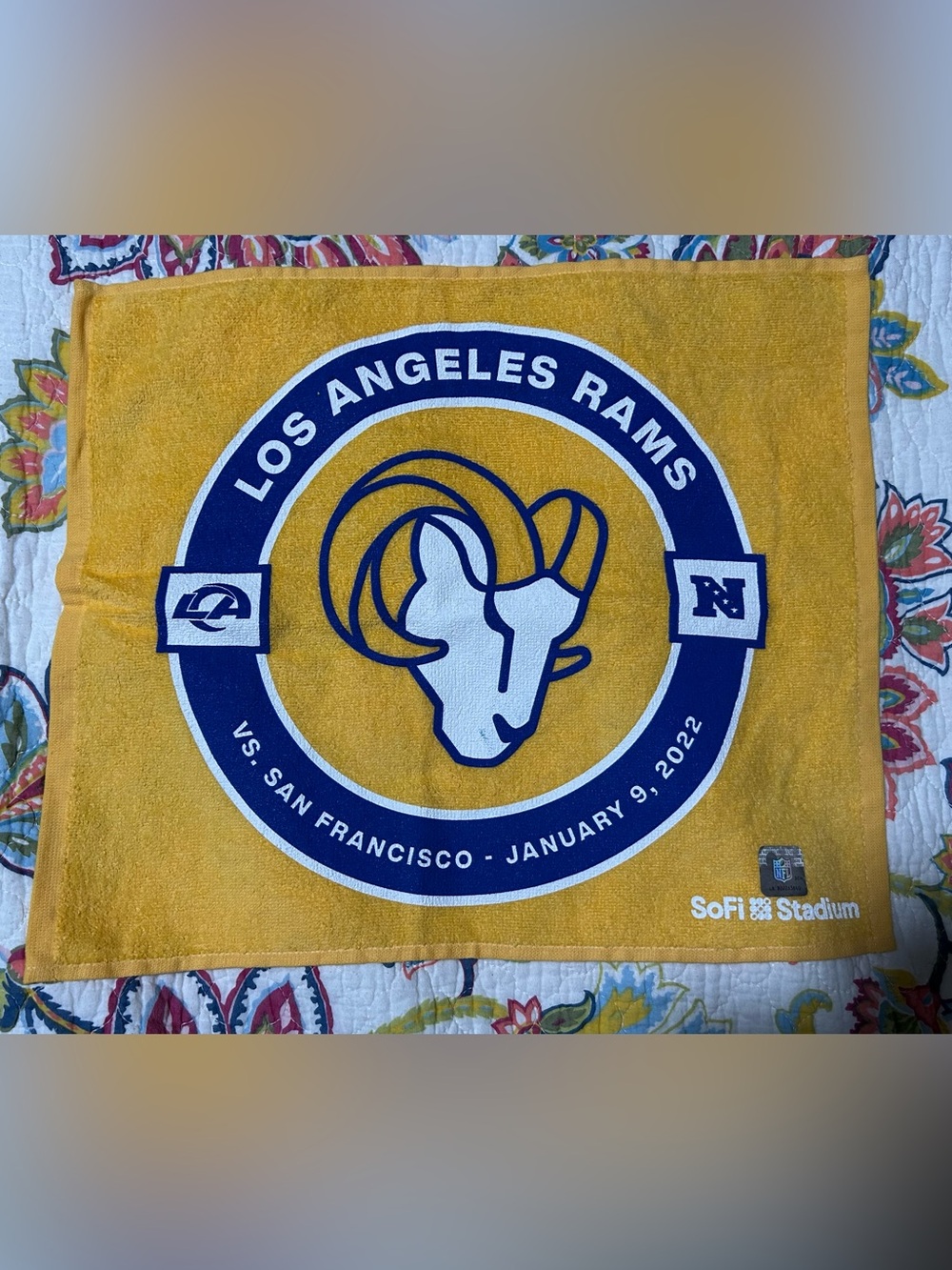 Los Angeles Rams NFL Game Day Rally Towel 01/09/2022